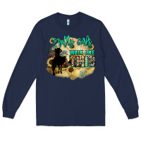Navy Pretty girls walk like this Long Sleeve Tee - HowdyJamesFarm