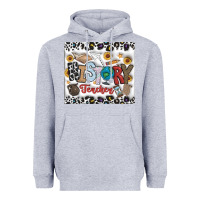 Heather Grey Histtory Teacher Heavyweight Hoodie - CowhideDigitalArt