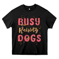 Black busy raising dogs Heavy Core Tee - MaliasSmallBusiness