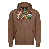 Chestnut Christmas Gnomes Zipper Hoodie - BundleAndBundleShop