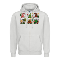 Dove Grey Christmas Gnomes Zipper Hoodie - BundleAndBundleShop