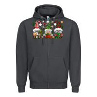 Smoke Christmas Gnomes Zipper Hoodie - BundleAndBundleShop