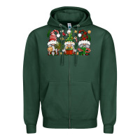 Sports Green Christmas Gnomes Zipper Hoodie - BundleAndBundleShop