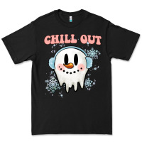 Black chill out christmas snowman Premium Tee - MaliasSmallBusiness