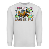 Dove Grey I Dig Easter Day Premium Sweatshirt - CowhideDigitalArt