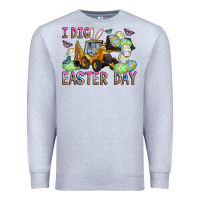 Heather Grey I Dig Easter Day Premium Sweatshirt - CowhideDigitalArt