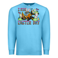 Ocean Blue I Dig Easter Day Premium Sweatshirt - CowhideDigitalArt