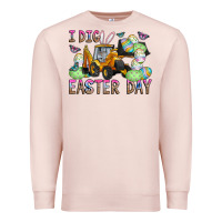 Pale Pink I Dig Easter Day Premium Sweatshirt - CowhideDigitalArt