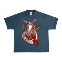 Midnight Navy christmas scarf heifer Urban Heavy Tee - RanaPortraitStore