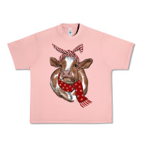 Salmon christmas scarf heifer Urban Heavy Tee - RanaPortraitStore