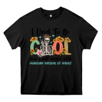 Black i used to be cool now i just argue with miniature Heavy Core Tee - MaliasSmallBusiness