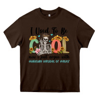 Chocolate Brown i used to be cool now i just argue with miniature Heavy Core Tee - MaliasSmallBusiness