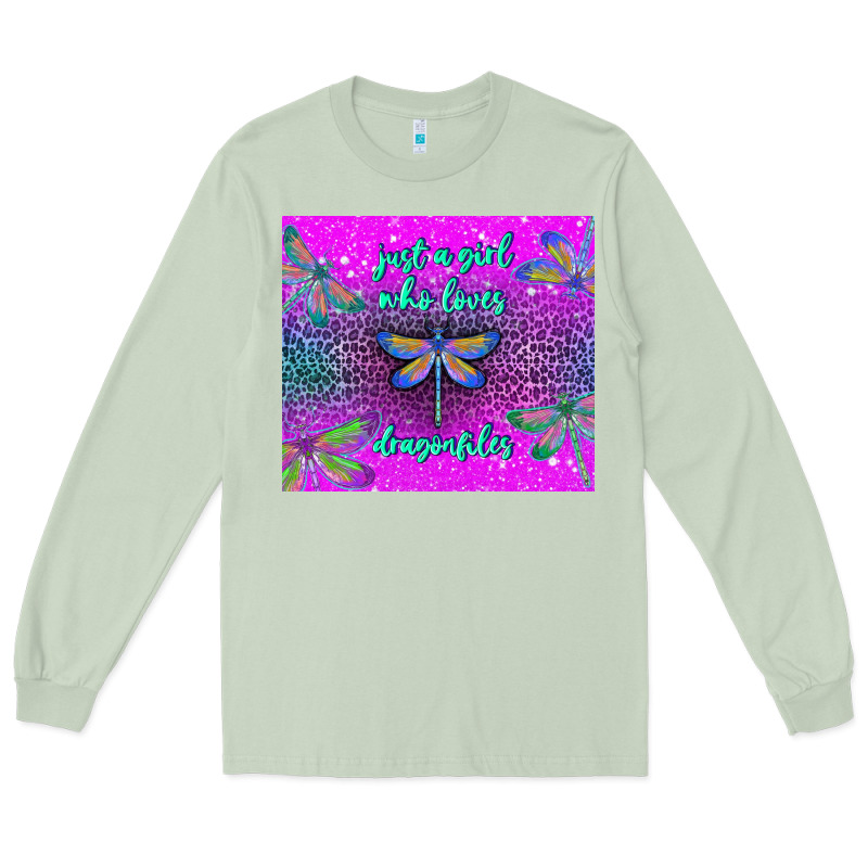 Just A Girl Who Loves Dragonfiles Long Sleeve Tee by TumblerDesignByShophia | Teevron
