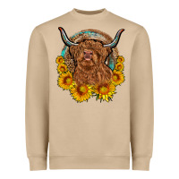 Mushroom cow sunflower leopard Heavyweight Sweatshirt - OliviaCreatesArt