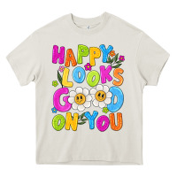 Cream happy looks good on you Heavy Core Tee - NancyCooperArtShop