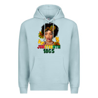 Blue Mist juneteenth 1865 black woman Premium Hoodie - FaDigitalArtStudio