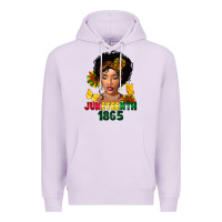 Lilac juneteenth 1865 black woman Premium Hoodie - FaDigitalArtStudio