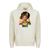 Oatmeal Heather juneteenth 1865 black woman Premium Hoodie - FaDigitalArtStudio