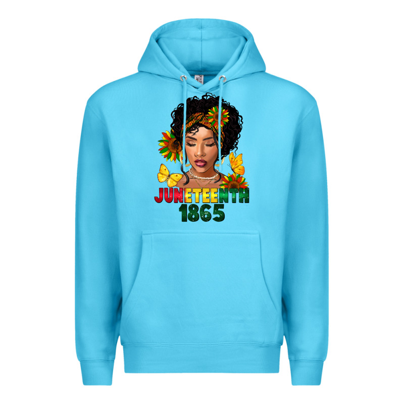 Juneteenth 1865 Black Woman Premium Hoodie by FaDigitalArtStudio | Teevron