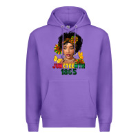Purple juneteenth 1865 black woman Premium Hoodie - FaDigitalArtStudio