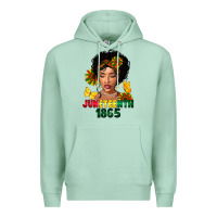 Seafoam juneteenth 1865 black woman Premium Hoodie - FaDigitalArtStudio