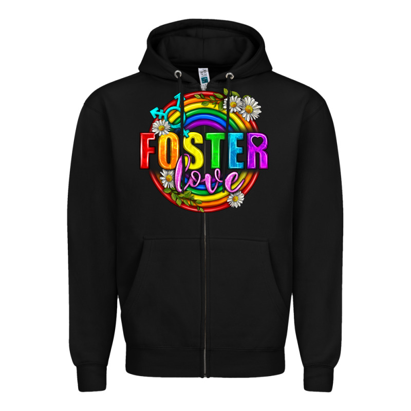 Foster Love Pride Lgbtq Zipper Hoodie by BundleAndBundleShop | Teevron