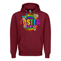 Burgundy Foster Love Pride Lgbtq Zipper Hoodie - BundleAndBundleShop