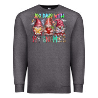 Charcoal Heather 100 days with my gnomies Premium Sweatshirt - RacoonDesign