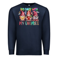 Navy 100 days with my gnomies Premium Sweatshirt - RacoonDesign