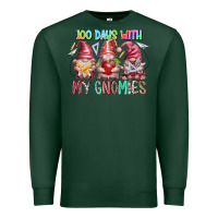 Sports Green 100 days with my gnomies Premium Sweatshirt - RacoonDesign
