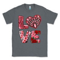 Charcoal Heather love  with pink gemstone Classic Tee - RanaPortraitStore