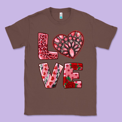 Love  With Pink Gemstone Classic Tee Designed By Ranaportraitstore
