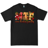 Black funny thanksgiving wine turkey family Premium Tee - MaliasSmallBusiness