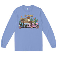 Colony Blue Happy Easter Day rodeo Long Sleeve Tee - HowdyJamesFarm