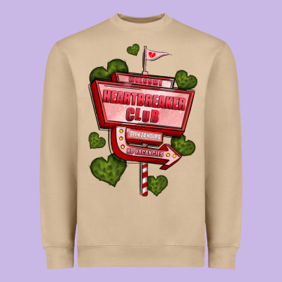 Heartbreaker Club Olivia Heavyweight Sweatshirt Designed By Oliviacreatesart