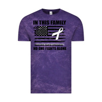 Cloud Purple No One Fights Alone Pancreatic Cancer Awareness Vintage Tee - Bettercallsaul