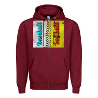 Burgundy Baseball And Softball Tumbler Zipper Hoodie - BundleAndBundleShop