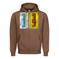 Chestnut Baseball And Softball Tumbler Zipper Hoodie - BundleAndBundleShop