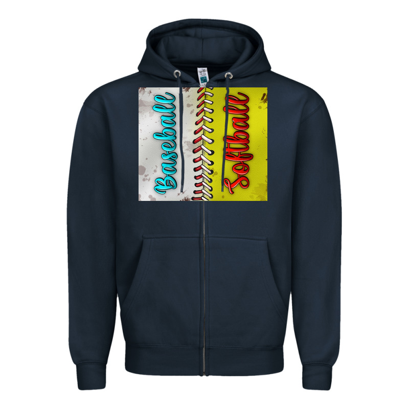 Baseball And Softball Tumbler Zipper Hoodie by BundleAndBundleShop | Teevron