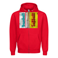 Red Baseball And Softball Tumbler Zipper Hoodie - BundleAndBundleShop