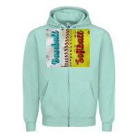 Seafoam Baseball And Softball Tumbler Zipper Hoodie - BundleAndBundleShop