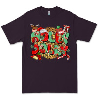 Plum holly jolly christmas Premium Tee - MaliasSmallBusiness