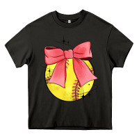 Asphalt coquette softball bow Heavy Core Tee - JahusDesignShop