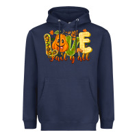 Navy Love Fall Y'all Heavyweight Hoodie - CowhideDigitalArt