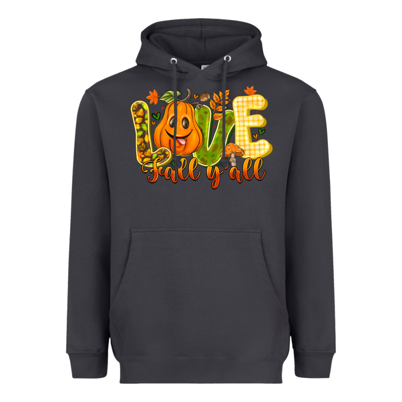 Love Fall Y'all Heavyweight Hoodie by CowhideDigitalArt | Teevron