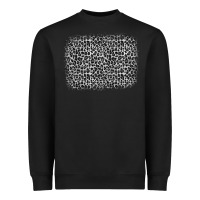 Black grey leopard background Heavyweight Sweatshirt - OliviaCreatesArt