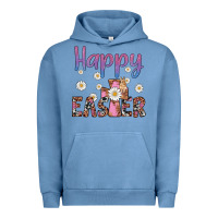 Pigment Pebble Blue happy easter cross Urban Hoodie - Artiststas