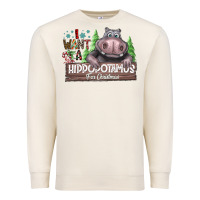 Sandshell I Want a Hippopotamus for Christmas Premium Sweatshirt - CowhideDigitalArt