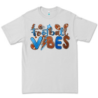 Dove Grey football vibes Premium Tee - MaliasSmallBusiness