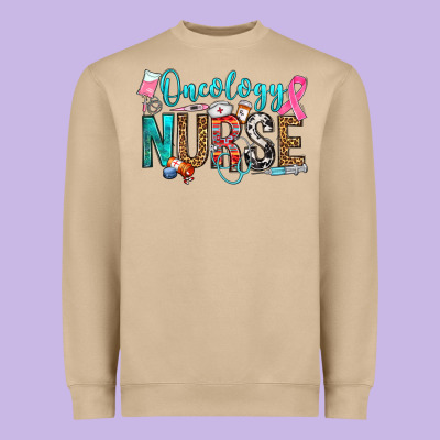 Oncology Nurse Heavyweight Sweatshirt Designed By Oliviacreatesart
